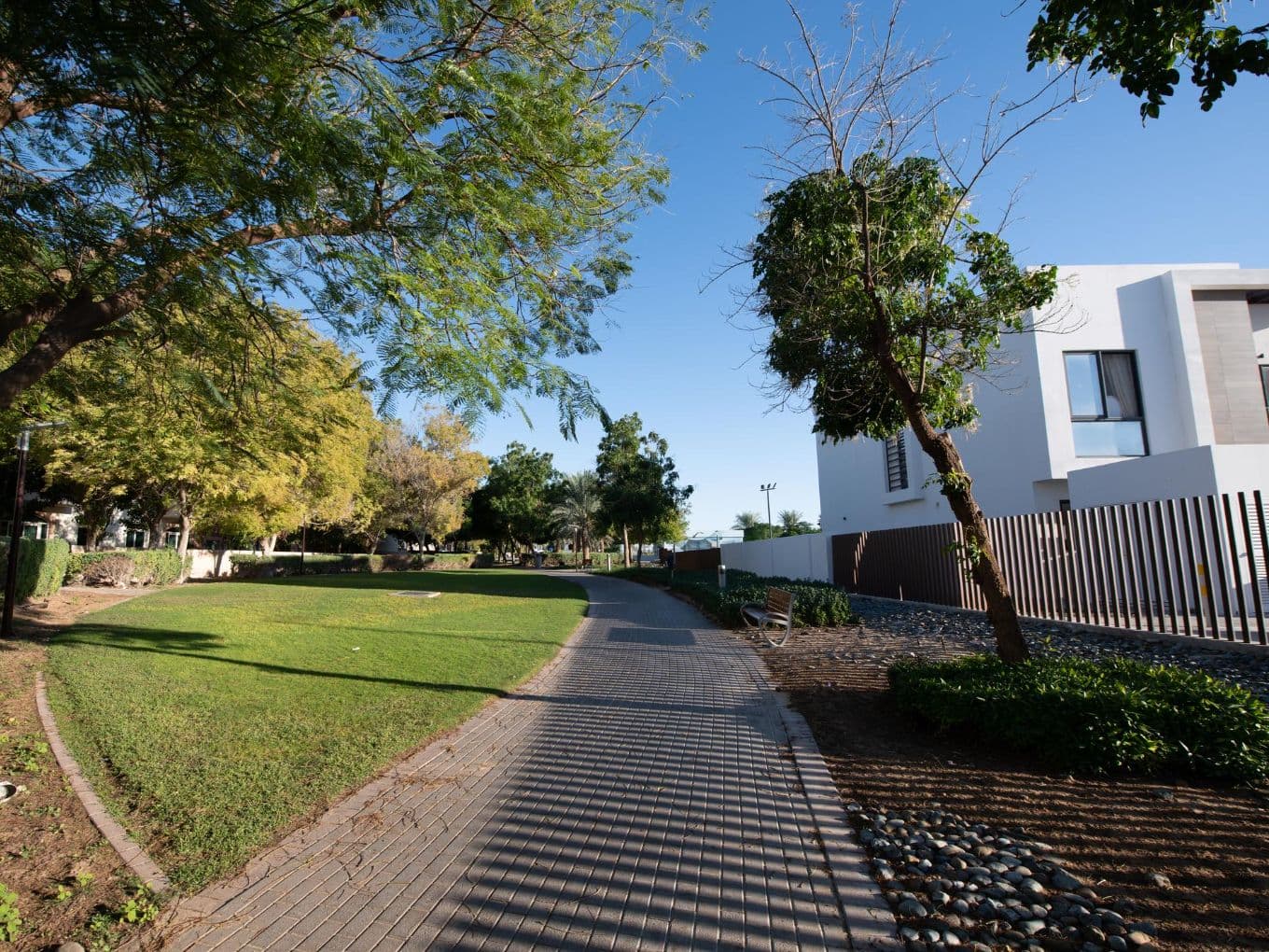 Al Ghadeer community garden path